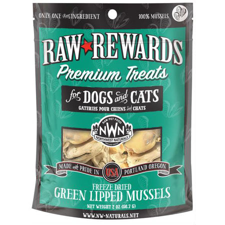 Freeze Dried Raw Rewards Green Lipped Mussels 2 oz.