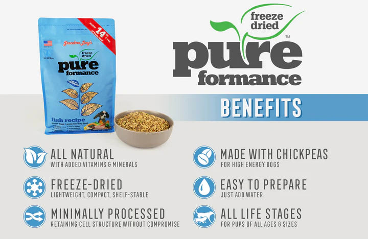 Freeze-dried Grain Free Pureformance Fish & Chickpeas for Dogs