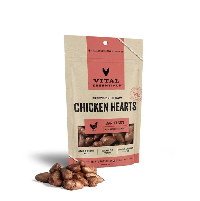 Freeze-Dried Raw Chicken Hearts 0.8 oz