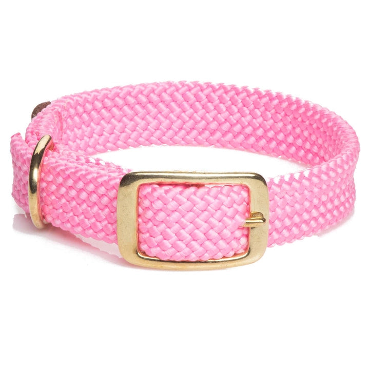 Double Braid Jr Collars - 9/16" Width W/ Brass Hardware