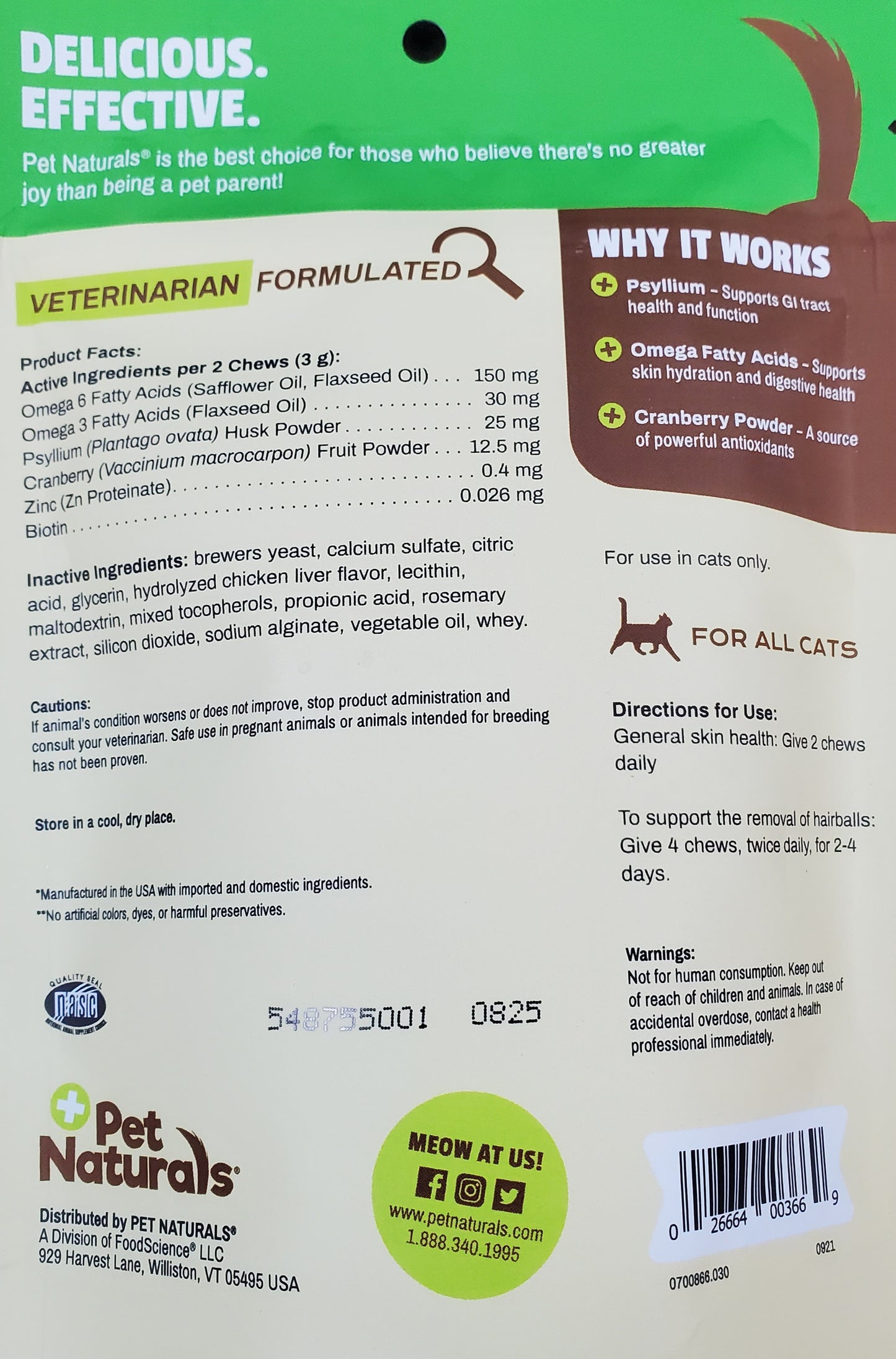 Hairball Supplement for Cats