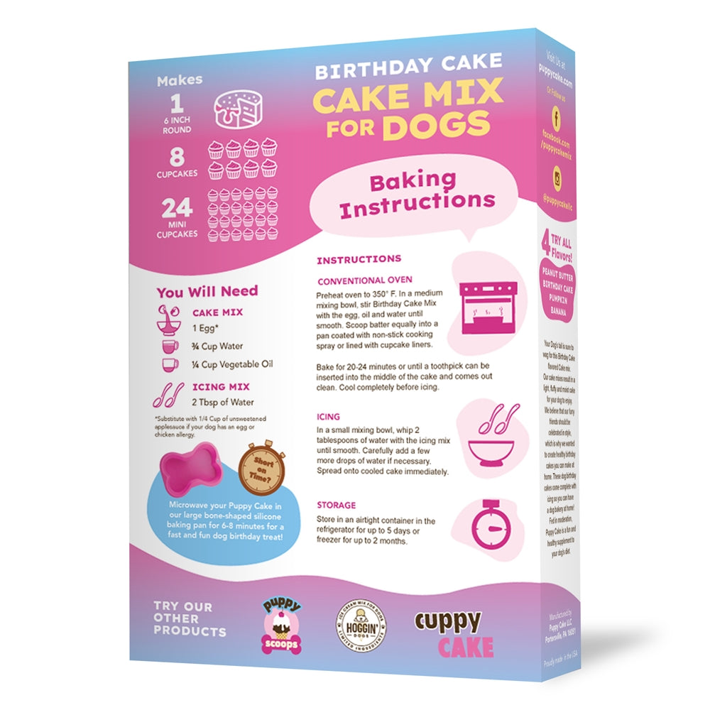 Dog Birthday Cake Mix With Icing