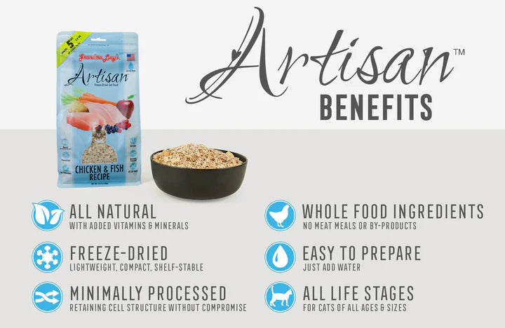 Artisan Grain Free Chicken & Fish for Cats 1 lb.