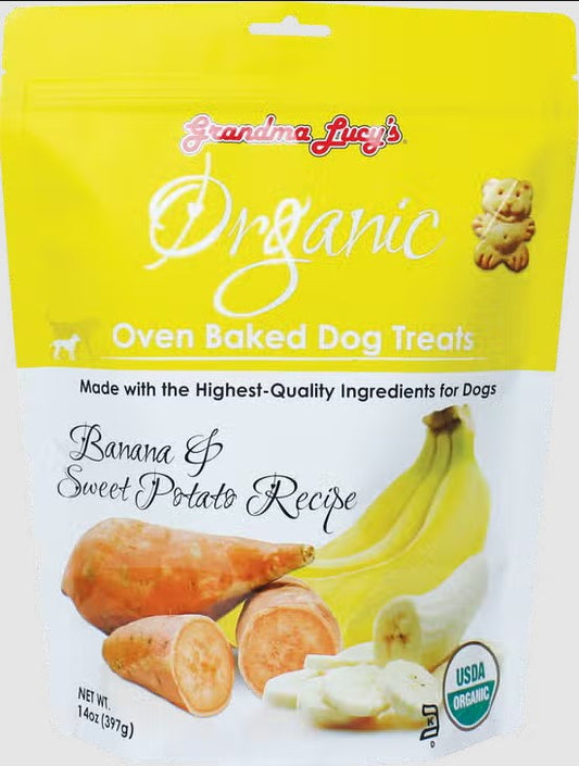 Organic Baked Dog Treats - Banana & Sweet Potato - 14oz