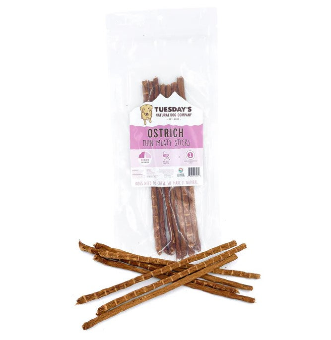 Ostrich Thin Meaty Sticks 2.5 oz