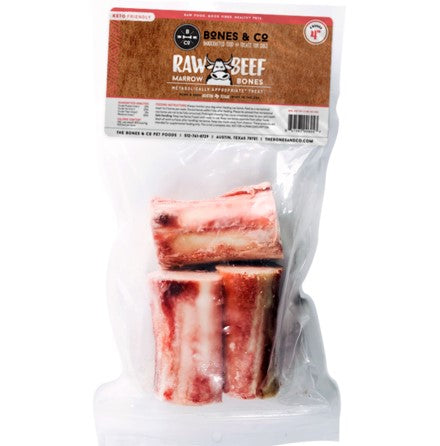 Frozen Beef Marrow Bones 4" 3 pack