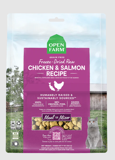 Freeze-Dried Raw Chicken & Salmon Recipe for Cats