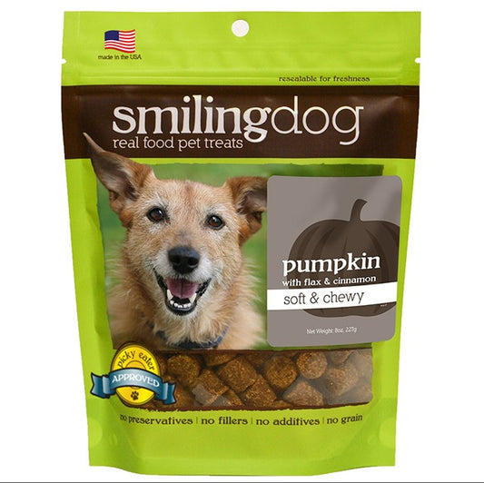 Smiling Dog Soft & Chewy Treats: Pumpkin with Flax & Cinnamon