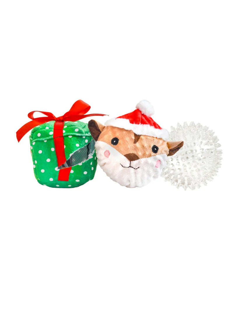 Squirrel in Present Prickle Ball 5"